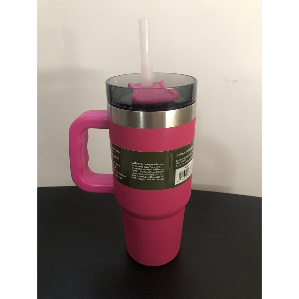 Ozark Trail 18oz Insulated Stainless Steel Tumbler w/ Handle Hot Pink - Picture 4 of 6